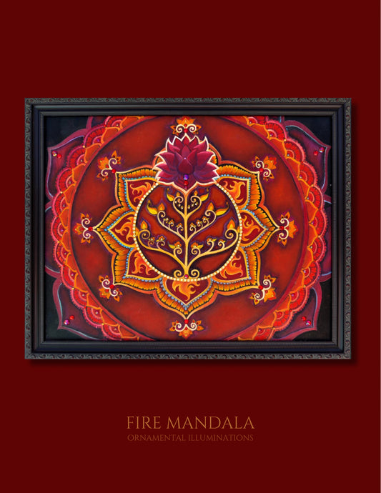 GREETING CARD: 'Fire Mandala' Greeting Card on Fine Art Paper with Envelope (5x7in.)