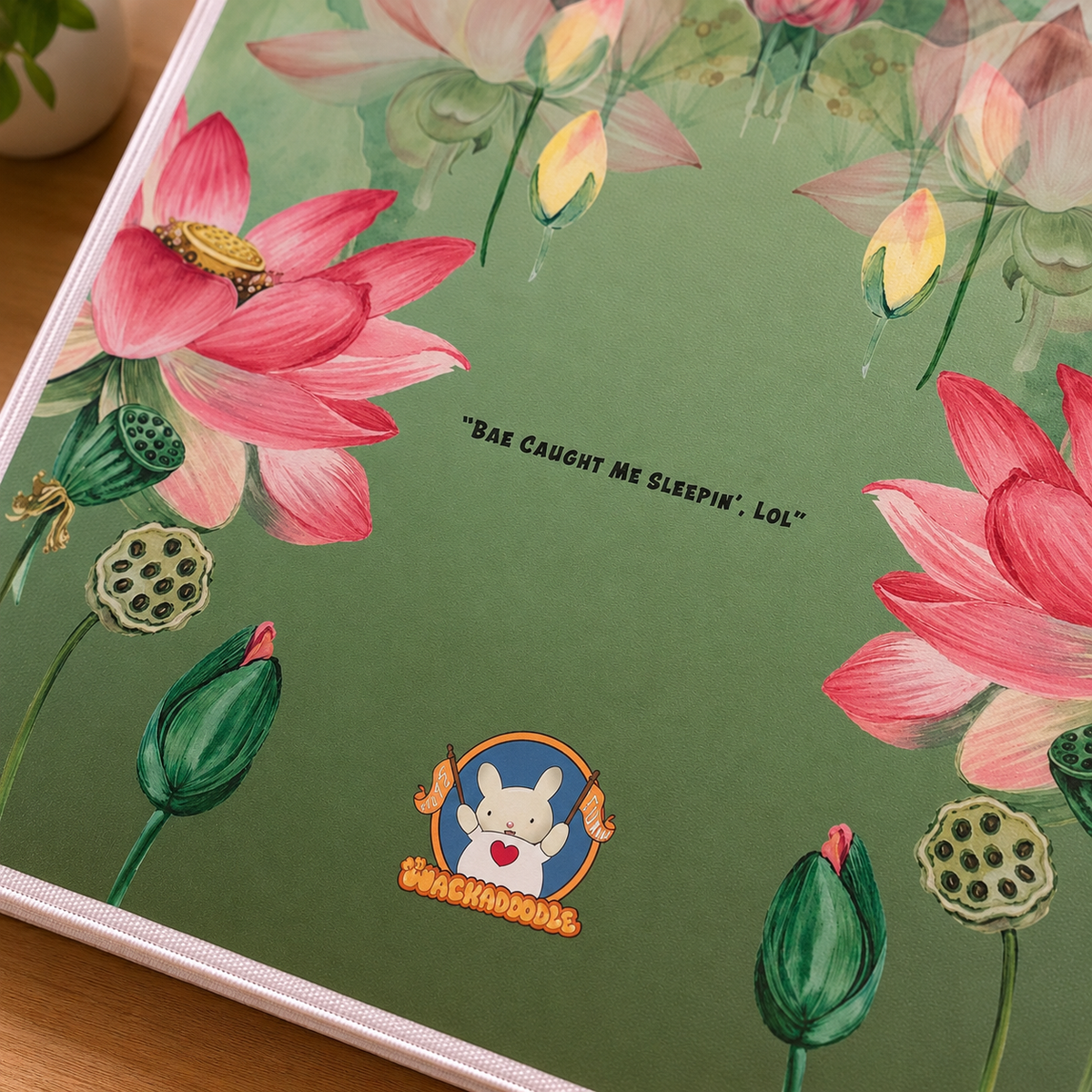 Insta Tiger 3-Ring Binder - Cute Cartoon Tiger Binder with Zen Garden Lotus Art for School Supplies