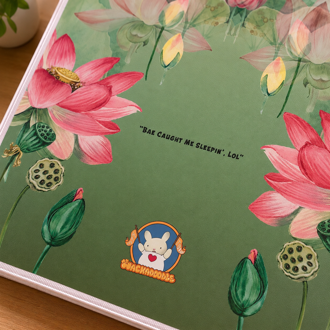 Insta Tiger 3-Ring Binder - Cute Cartoon Tiger Binder with Zen Garden Lotus Art for School Supplies