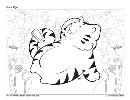 Printable Cartoon Art Coloring Book | 44 Kids Coloring Pages Digital Download