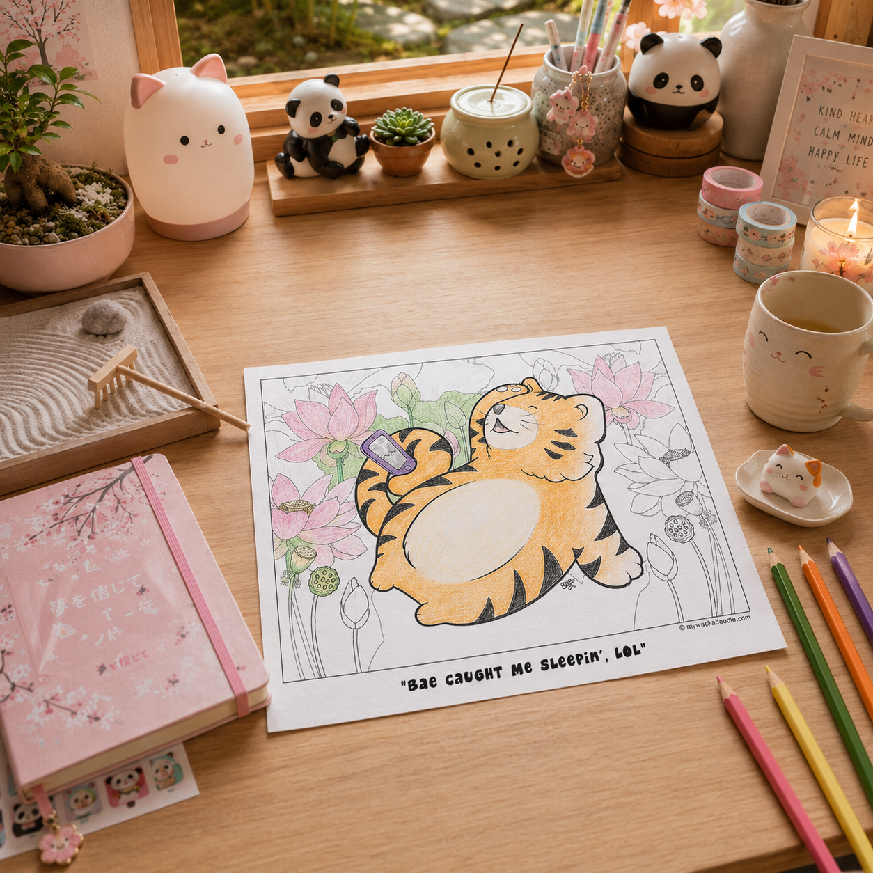 FREE Insta Tiger Coloring Page (Digital Download)