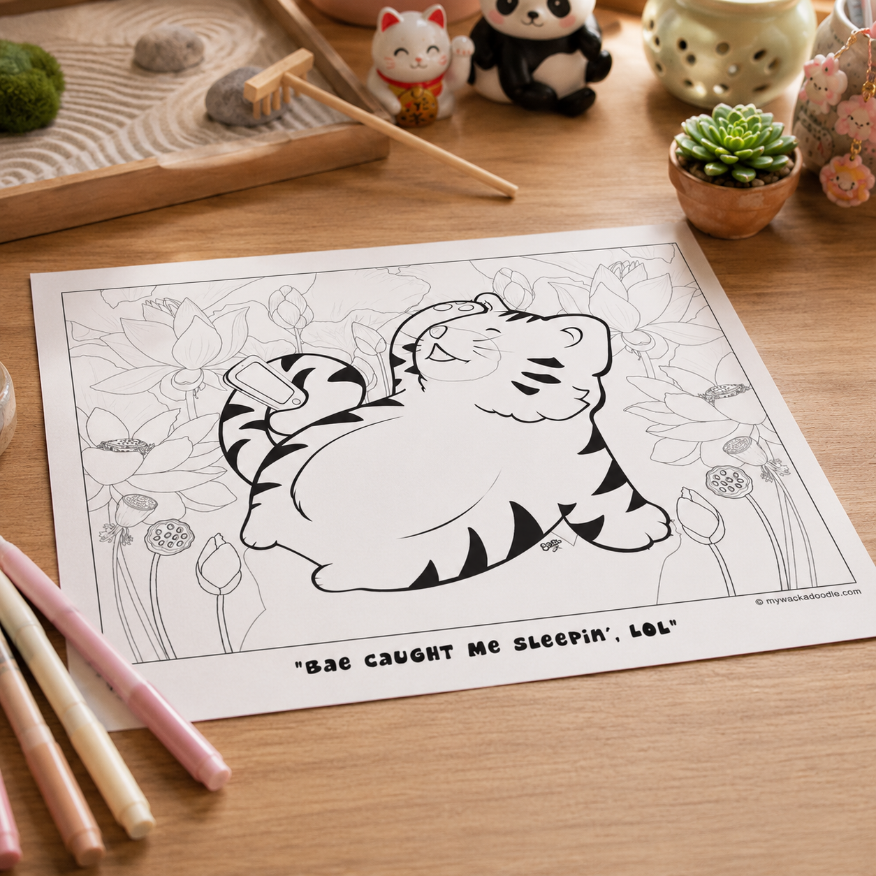 FREE Insta Tiger Coloring Page (Digital Download)