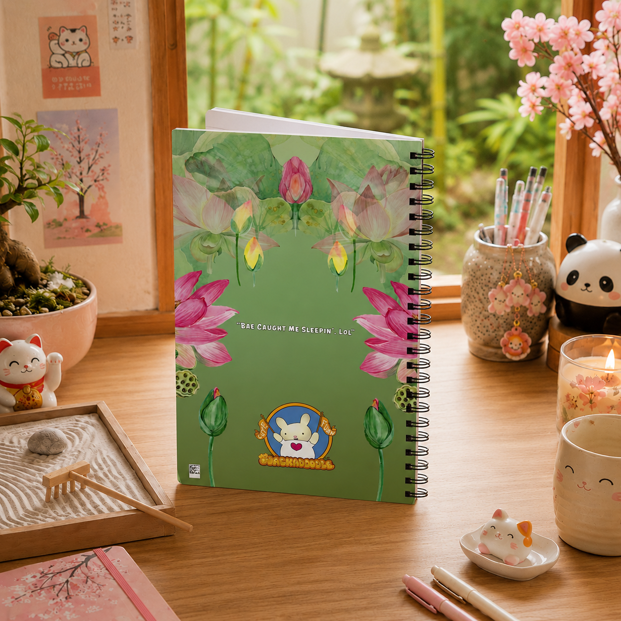 INSTA TIGER Cartoon Notebook – 150 lined pages A5 Wirobound Softcover