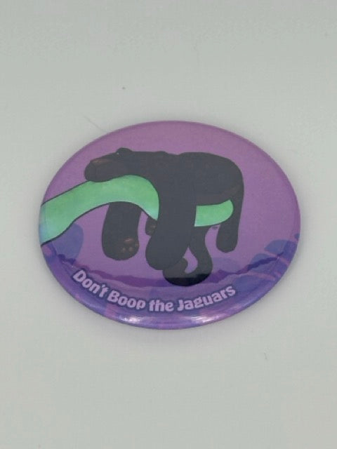 Jaguar in the Jungle Round Refrigerator Magnet | Cute Cartoon Character Magnet | 2.25 Inch Fridge Magnet