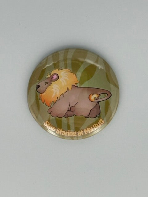 Mr. Lion Round Refrigerator Magnet | Cute Cartoon Character Magnet | 2.25 Inch Fridge Magnet