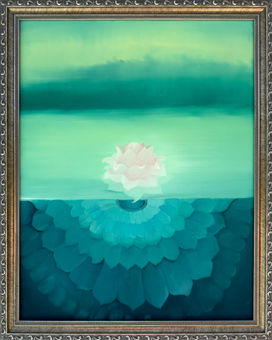 ORIGINAL PAINTING: 'Lotus on the Quiet Morning Pond' Fine Art Painting