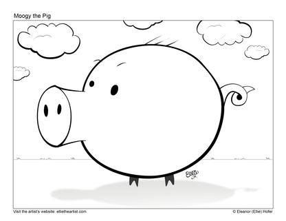 Printable Cartoon Art Coloring Book | 44 Kids Coloring Pages Digital Download
