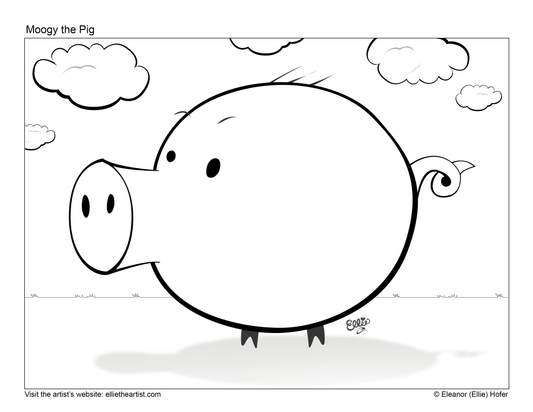 Printable Cartoon Art Coloring Book | 44 Kids Coloring Pages Digital Download