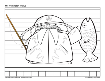 FREE Mr. Wilmington Walrus Coloring Page