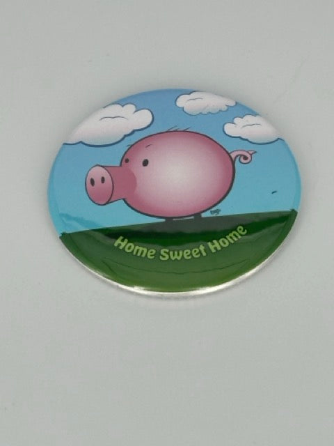 Moogy the Pig Round Refrigerator Magnet | Cute Cartoon Character Magnet | 2.25 Inch Fridge Magnet