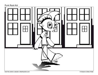 Printable Cartoon Art Coloring Book | 44 Kids Coloring Pages Digital Download