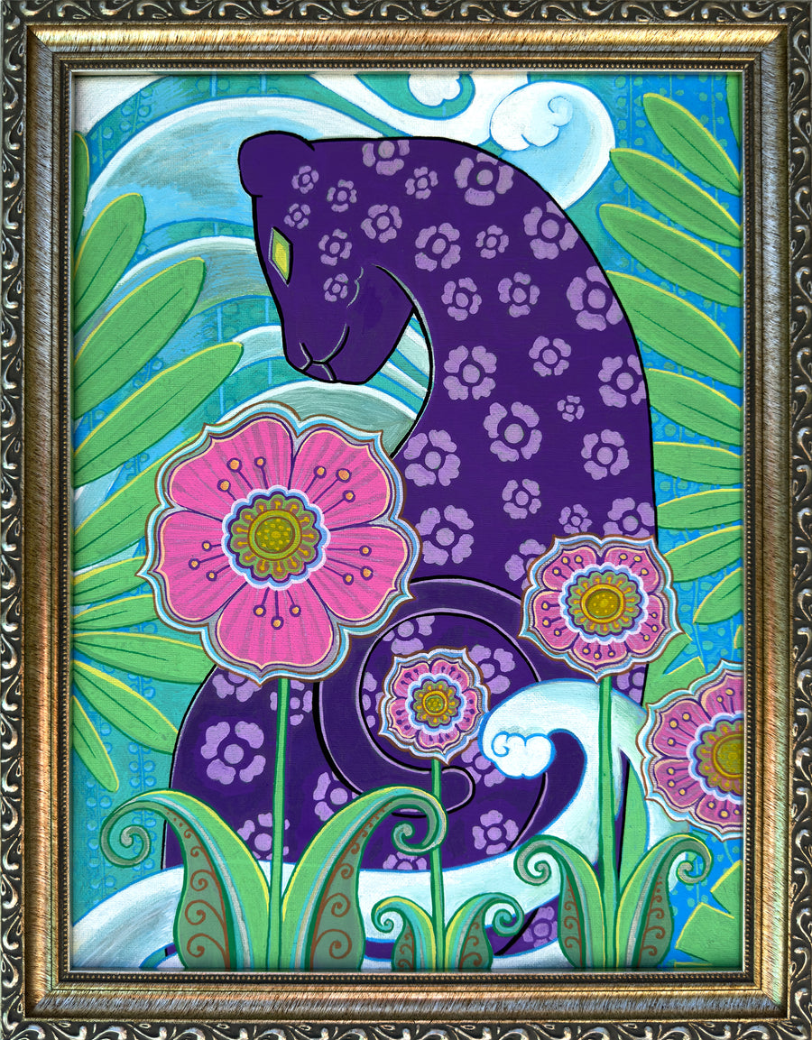 ORIGINAL PAINTING: 'Queen of the Moonlit Garden' Fine Art Painting