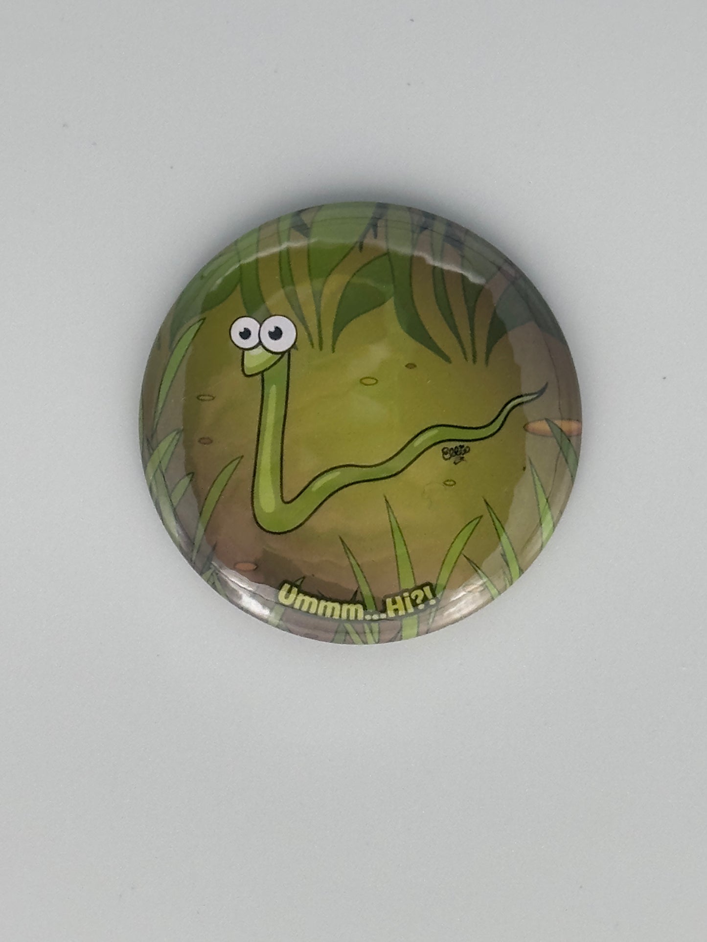 Sam the Snake Round Refrigerator Magnet | Cute Cartoon Character Magnet | 2.25 Inch Fridge Magnet