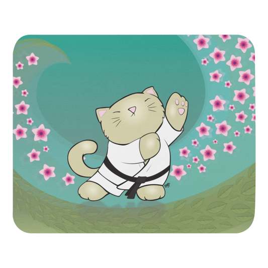 Tai Chi Kitty mouse pad from the Zen Garden Collection