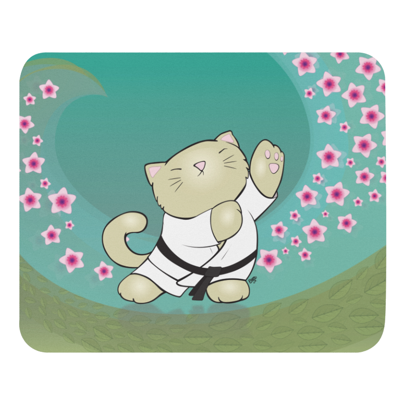 Tai Chi Kitty mouse pad from the Zen Garden Collection