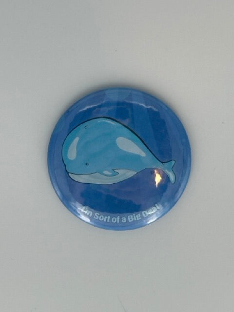 Dale the Whale Round Refrigerator Magnet | Cute Cartoon Character Magnet | 2.25 Inch Fridge Magnet