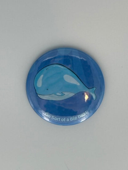 Dale the Whale Round Refrigerator Magnet | Cute Cartoon Character Magnet | 2.25 Inch Fridge Magnet