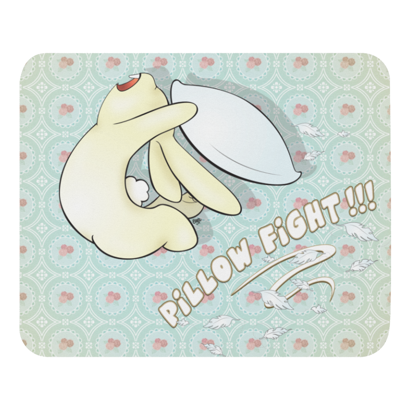 Bunny Pillow Fight mouse pad from the Fluffy Bunnies Collection