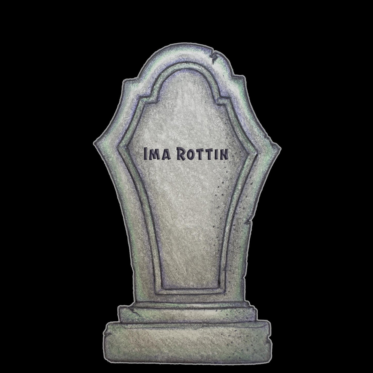 TOMBSTONE Ima Rottin Gravestone Clip Art Printable Digital Instant Download for Halloween Decorations Invites Party Favors Prizes Gifts