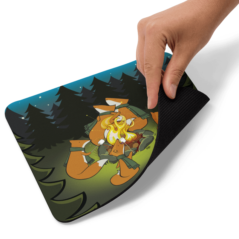 Fox Family Camping Trip | Mousepad | Forest Friends Collection