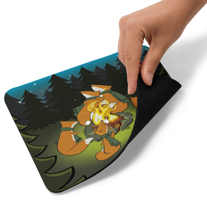 Fox Family Camping Trip | Mousepad | Forest Friends Collection