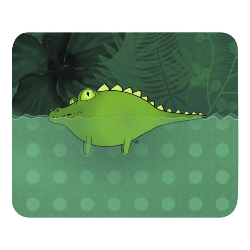 Gator in the Swamp mouse pad from the Jungle Swamp Collection
