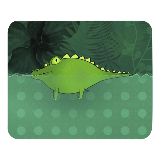 Gator in the Swamp mouse pad from the Jungle Swamp Collection