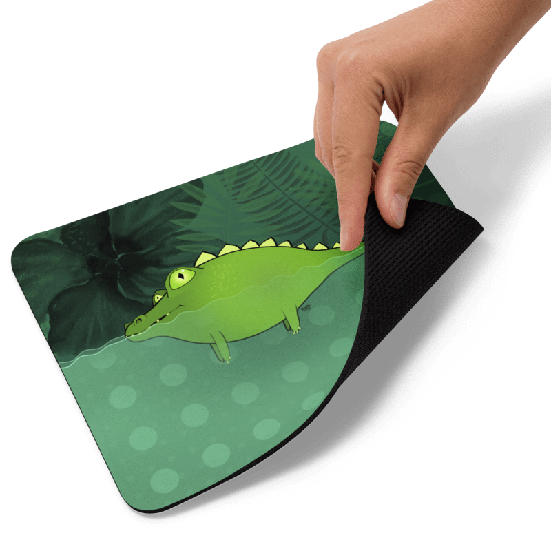 Gator in the Swamp | Mousepad | Jungle Swamp Collection