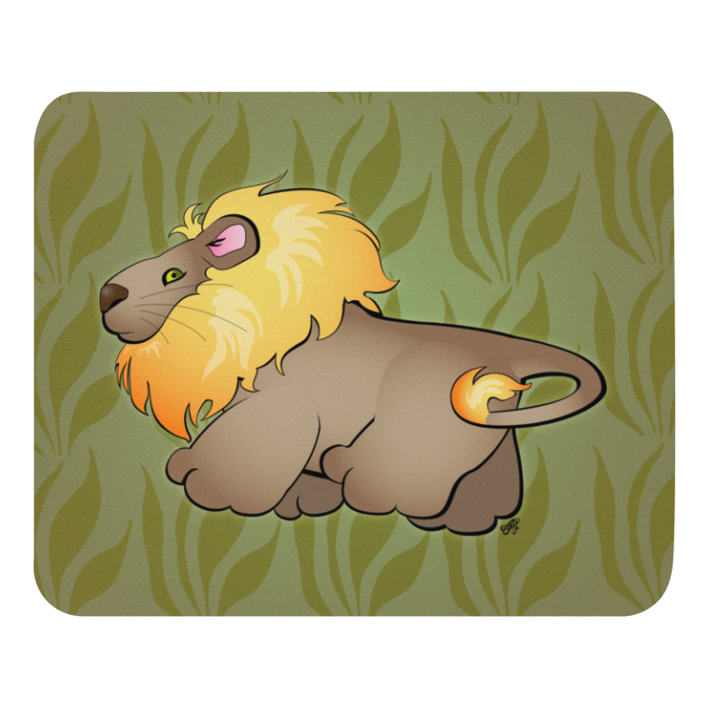 Mr. Lion Wasn't Expecting You mouse pad from the African Savanna Collection