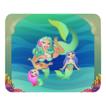 Mermaid Mommy and Daughters mouse pad from the Fantasy Land Collection