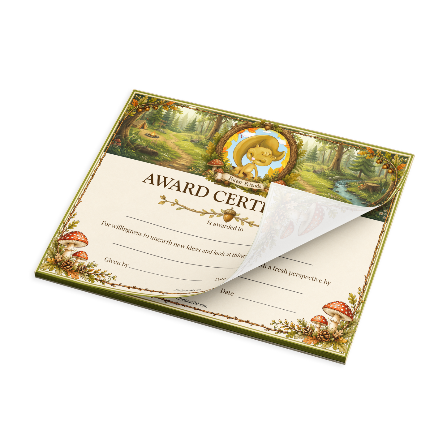 Forest Friends Reward Certificate Pad | Kids Award Certificates