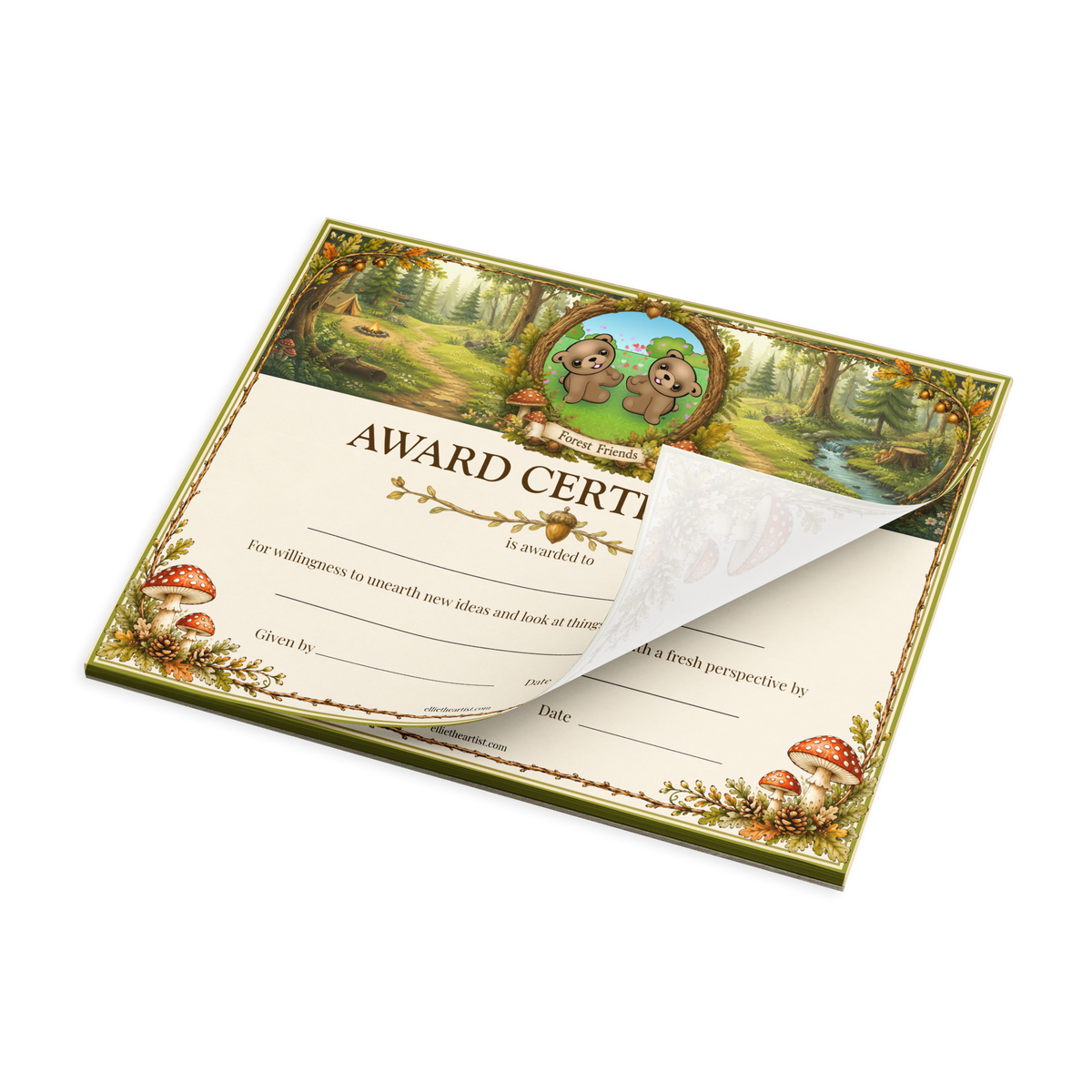 Forest Friends Reward Certificate Pad | Kids Award Certificates