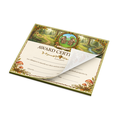 Forest Friends Reward Certificate Pad | Kids Award Certificates