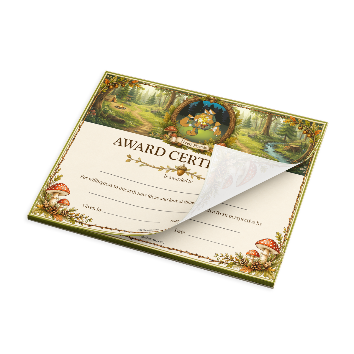 Forest Friends Reward Certificate Pad | Kids Award Certificates