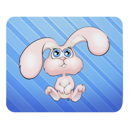 Pink Fluffy Bunny mouse pad from the Fluffy Bunnies Collection