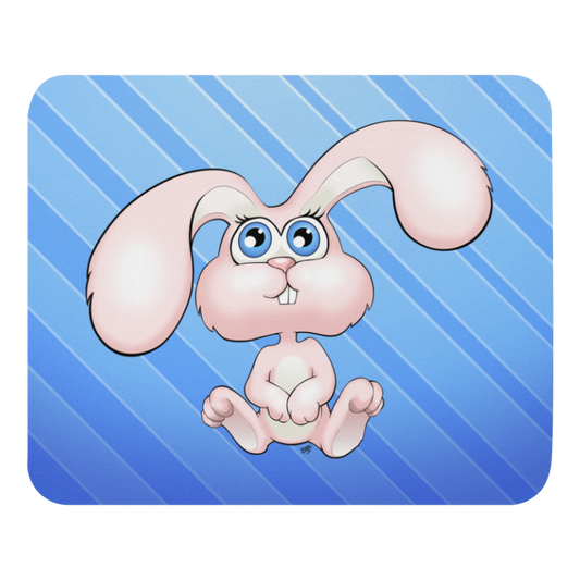 Pink Fluffy Bunny mouse pad from the Fluffy Bunnies Collection