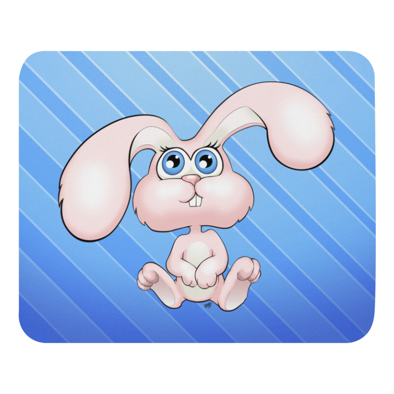 Pink Fluffy Bunny mouse pad from the Fluffy Bunnies Collection