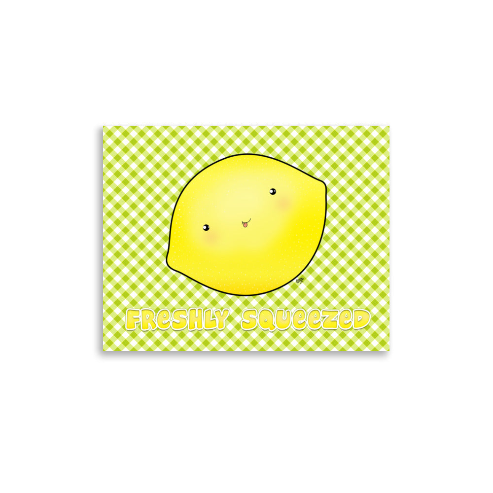 CUTE LEMON Cartoon Art Print - Farm and Country Kids Room Decor
