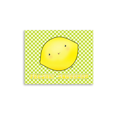 CUTE LEMON Cartoon Art Print - Farm and Country Kids Room Decor