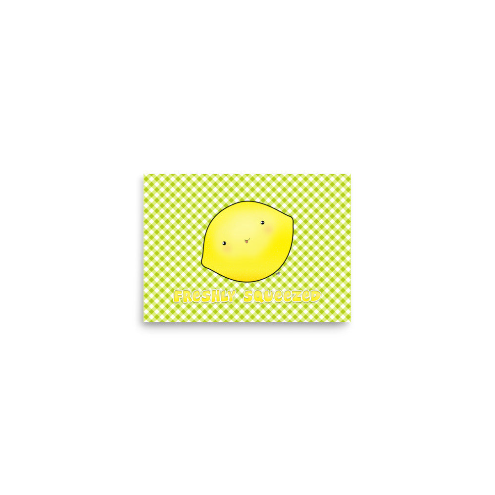 CUTE LEMON Cartoon Art Print - Farm and Country Kids Room Decor