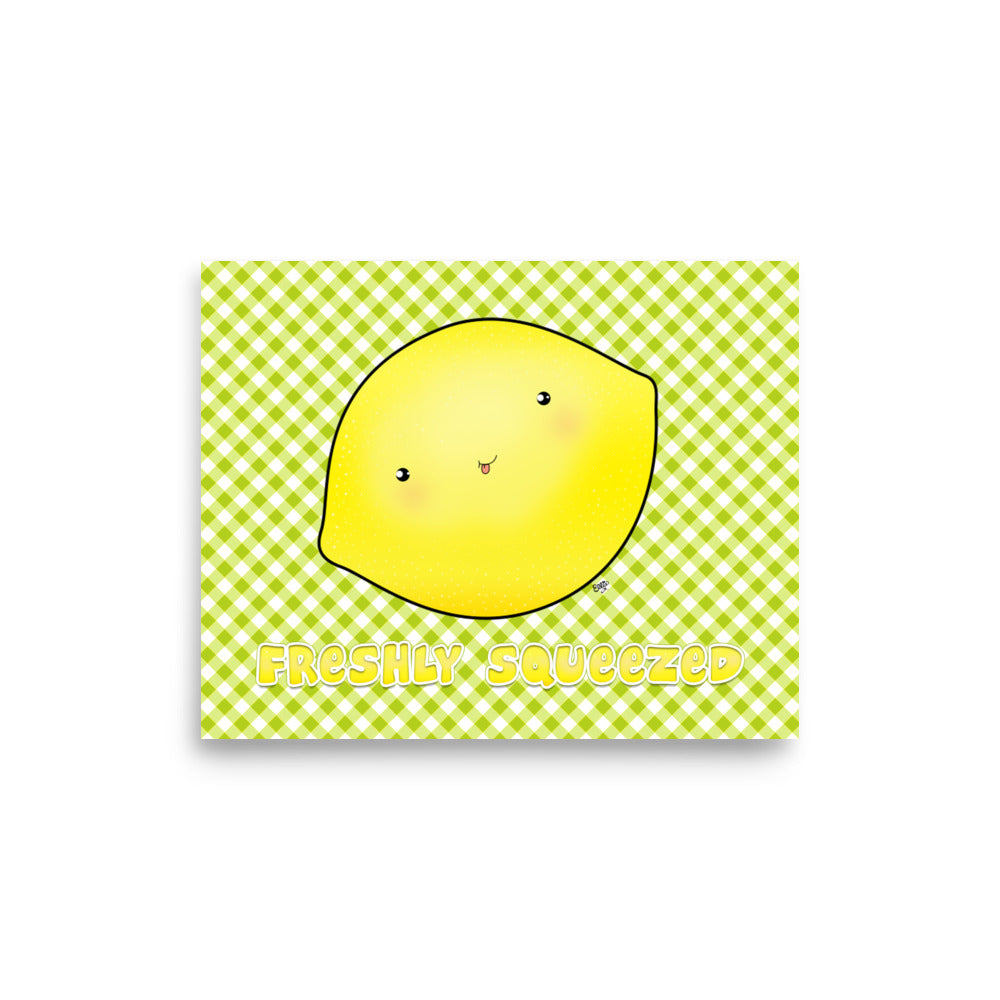 CUTE LEMON Cartoon Art Print - Farm and Country Kids Room Decor