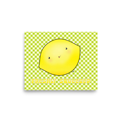 CUTE LEMON Cartoon Art Print - Farm and Country Kids Room Decor