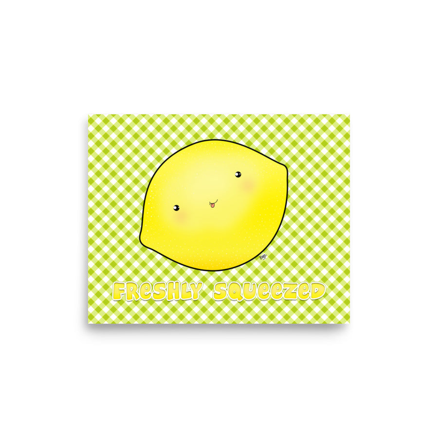 CUTE LEMON Cartoon Art Print - Farm and Country Kids Room Decor