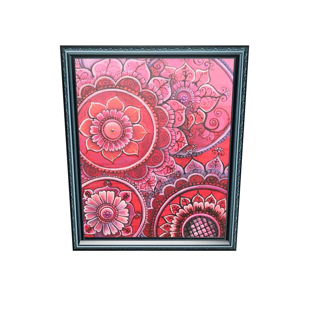 'Red Mandalas' Fine Art Painting