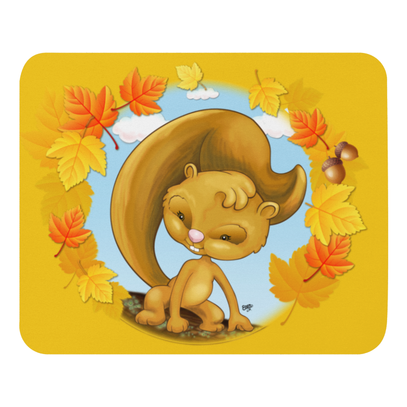 Autumn Squirrel mouse pad from the Forest Friends Collection