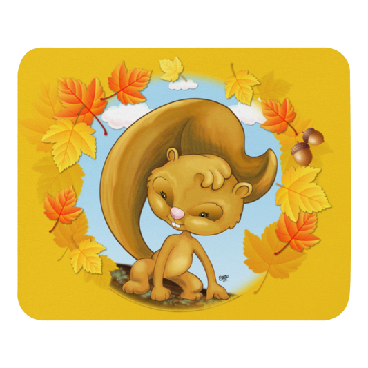 Autumn Squirrel mouse pad from the Forest Friends Collection