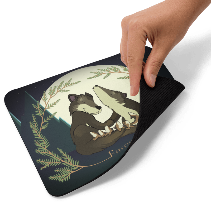 Wolf Family and the First Awoo | Mousepad | Forest Friends Collection